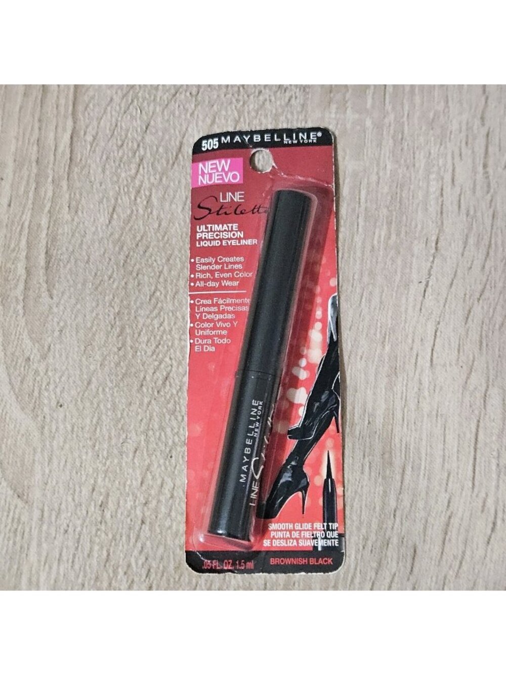 Maybelline New York 505 Brownish Black Line Stiletto Felt Tip Liquid Eyeliner